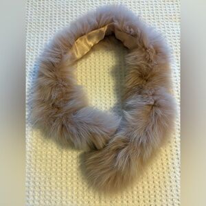 Soft Pink Fox Fur Scarf
